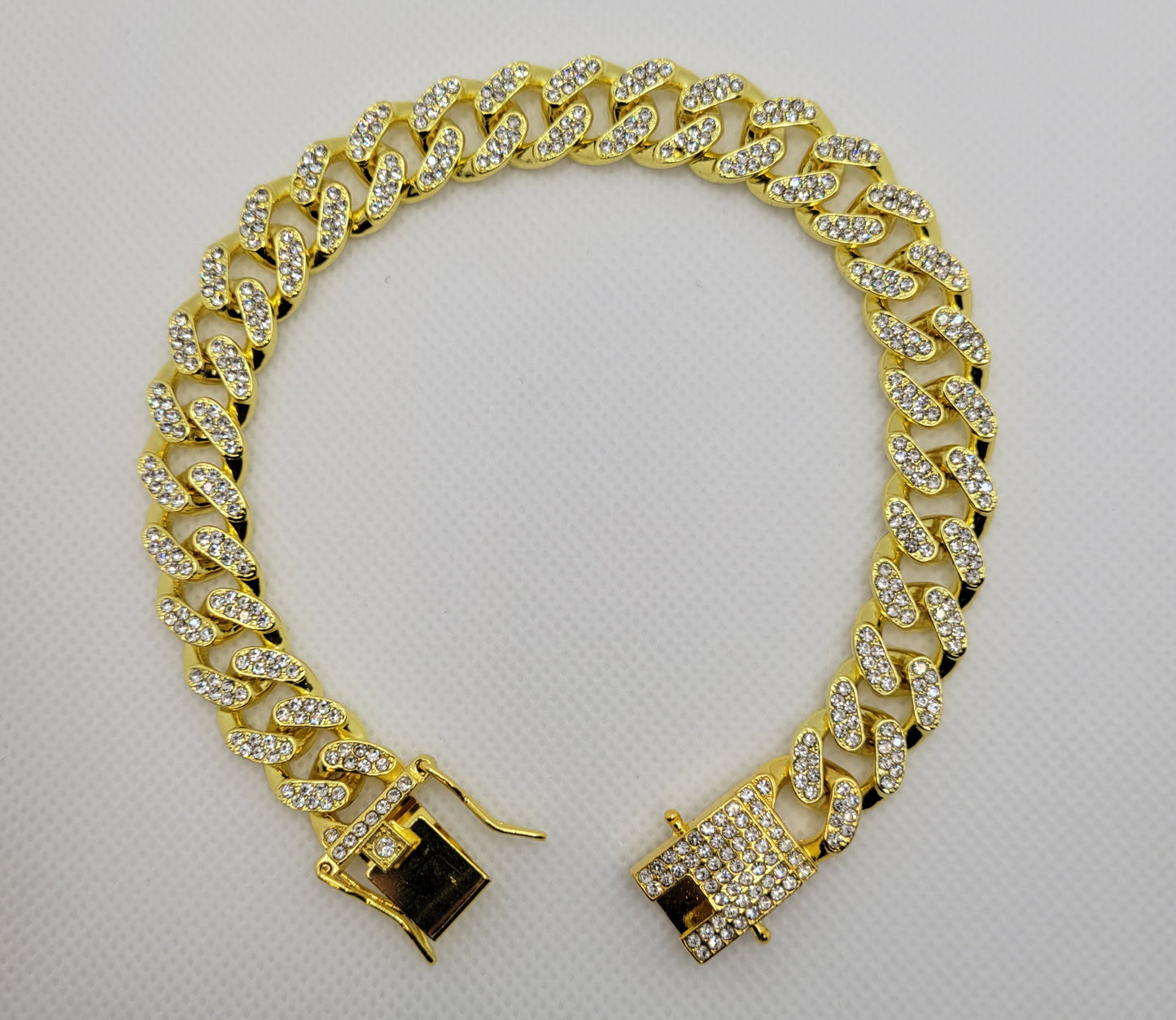 Gold Studded Cuban Link Chain - Item #: 010