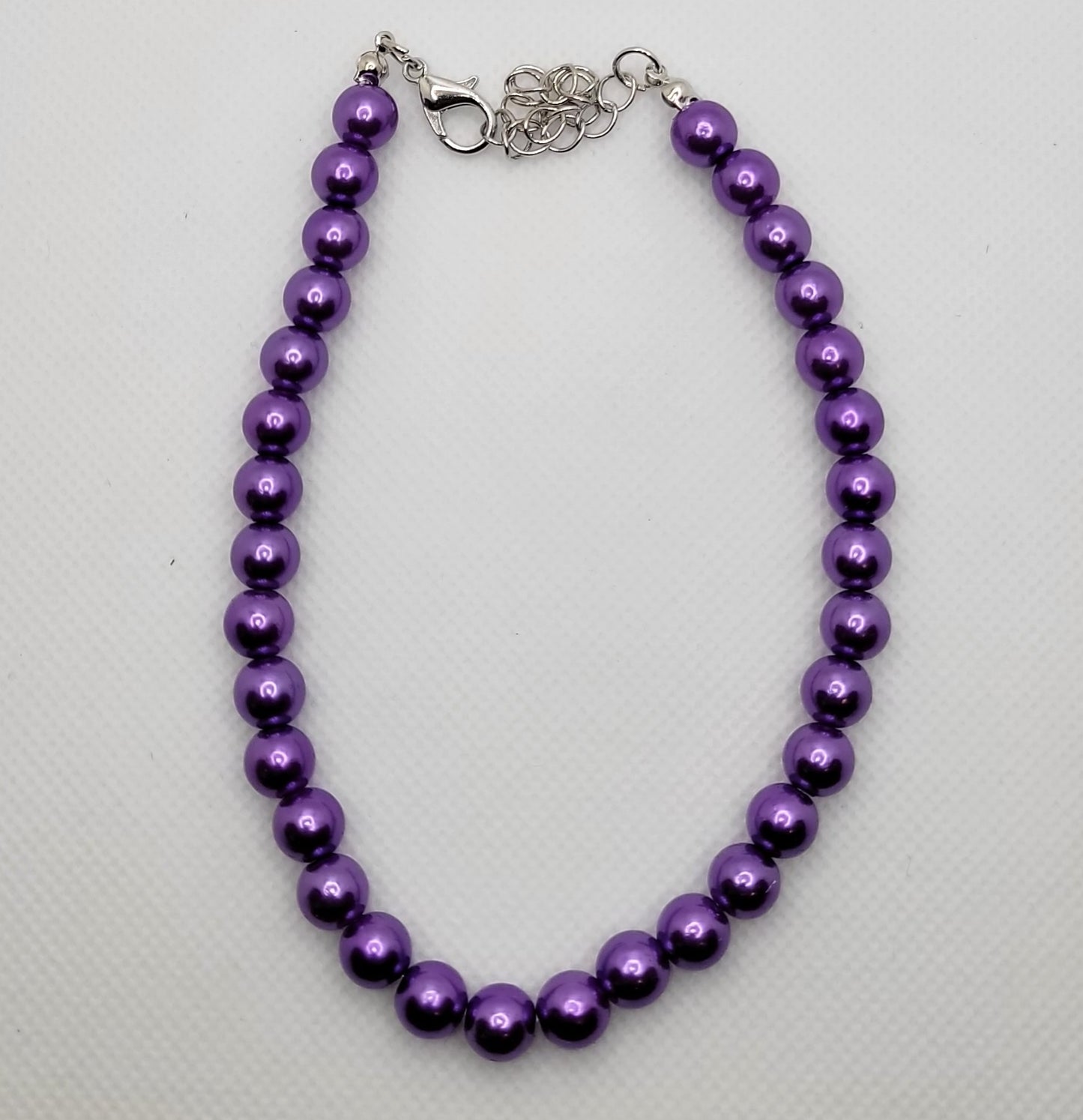 Purple Pearl Silver Chain - Item #: 015