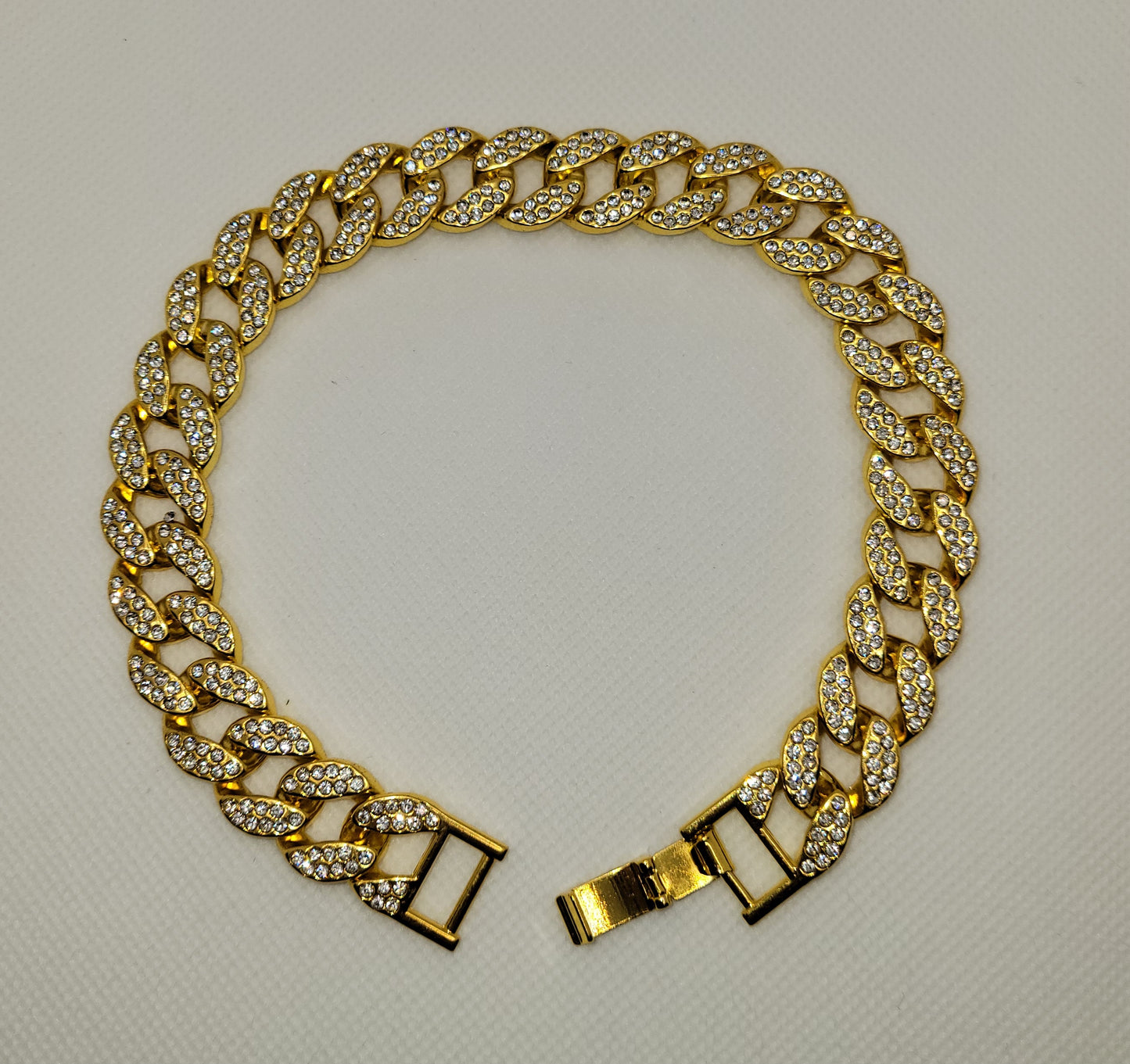 Gold Studded Cuban Link Chain (wider link) - Item #: 009