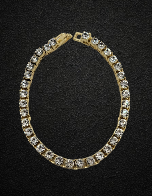 Gold Square Shaped Studded Chain - Item #: 007